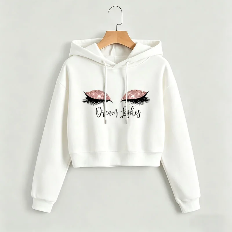 90s EyelashesPrint Autumn Winter Cropped Sweatshirt Crop Top Hoodie Y2k Sweatshirts Gothic Casual Style Clothes
90s EyelashesPrint Autumn Winter Cropped Sweatshirt Crop Top Hoodie Y2k Sweatshirts Gothic Casual Style Clothes