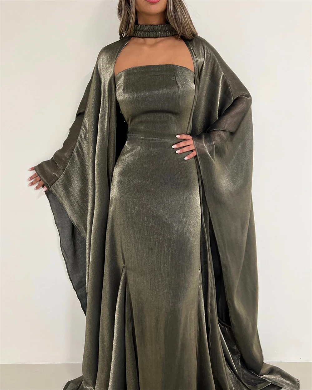 Customized Mermaid Soft Satin Evening Dress Classic Strapless Long Sleeves Homecoming Gowns Fashion Special Occasion Gowns
Customized Mermaid Soft Satin Evening Dress Classic Strapless Long Sleeves Homecoming Gowns Fashion Special Occasion Gowns