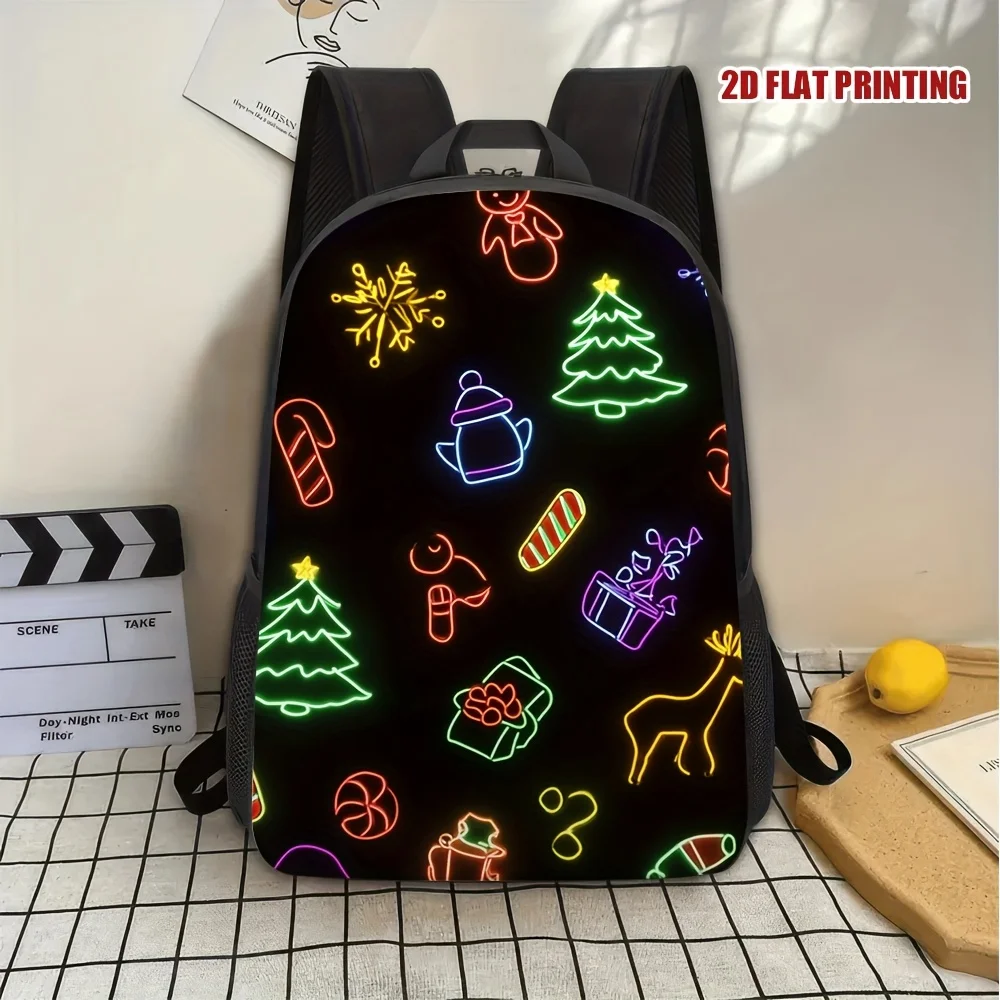 1 neon luminous backpack - Christmas theme, lightweight zipper closure, large capacity bag for work, parties, travel
1 neon luminous backpack - Christmas theme, lightweight zipper closure, large capacity bag for work, parties, travel
