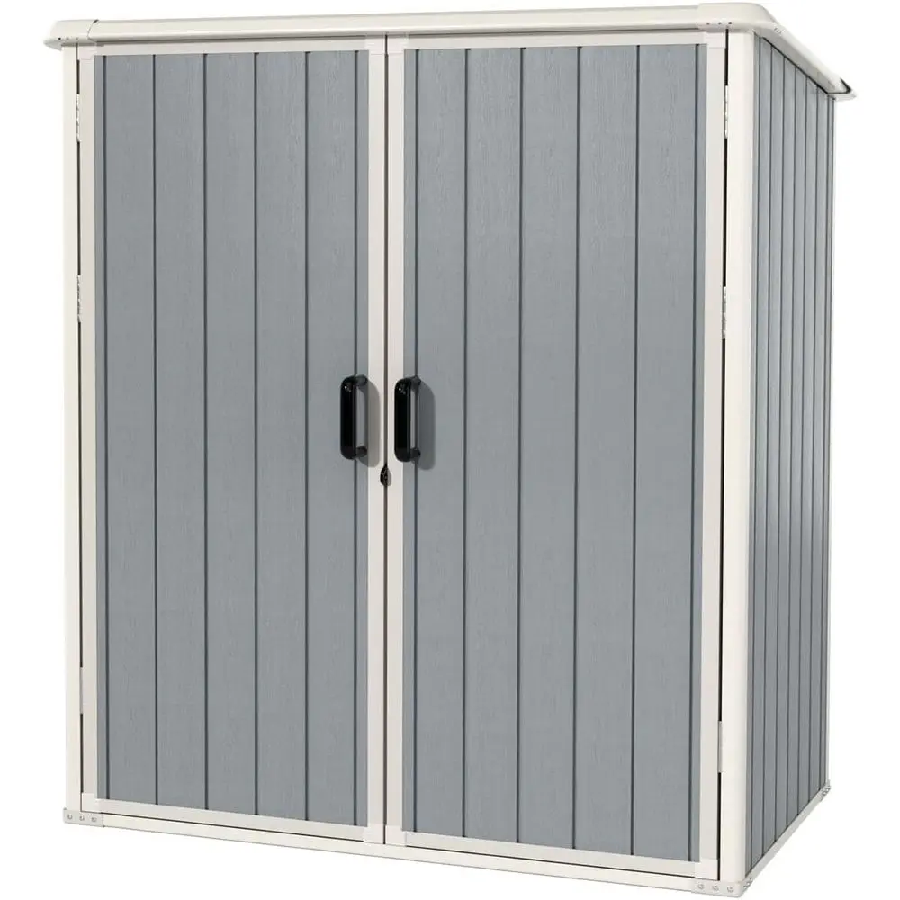 Grey 5x3 ft. Plastic Outdoor Storage Shed with Floor, Lockable Door, Ideal for Tools, Accessories, and Garden Equipment
Grey 5x3 ft. Plastic Outdoor Storage Shed with Floor, Lockable Door, Ideal for Tools, Accessories, and Garden Equipment