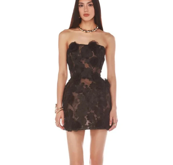 Black Skyblue Color Women Sexy Strapless Embroidery Bodycon Mini Dress Celebrate Birthday Party Cute Vacation Girls' Dress
Black Skyblue Color Women Sexy Strapless Embroidery Bodycon Mini Dress Celebrate Birthday Party Cute Vacation Girls' Dress