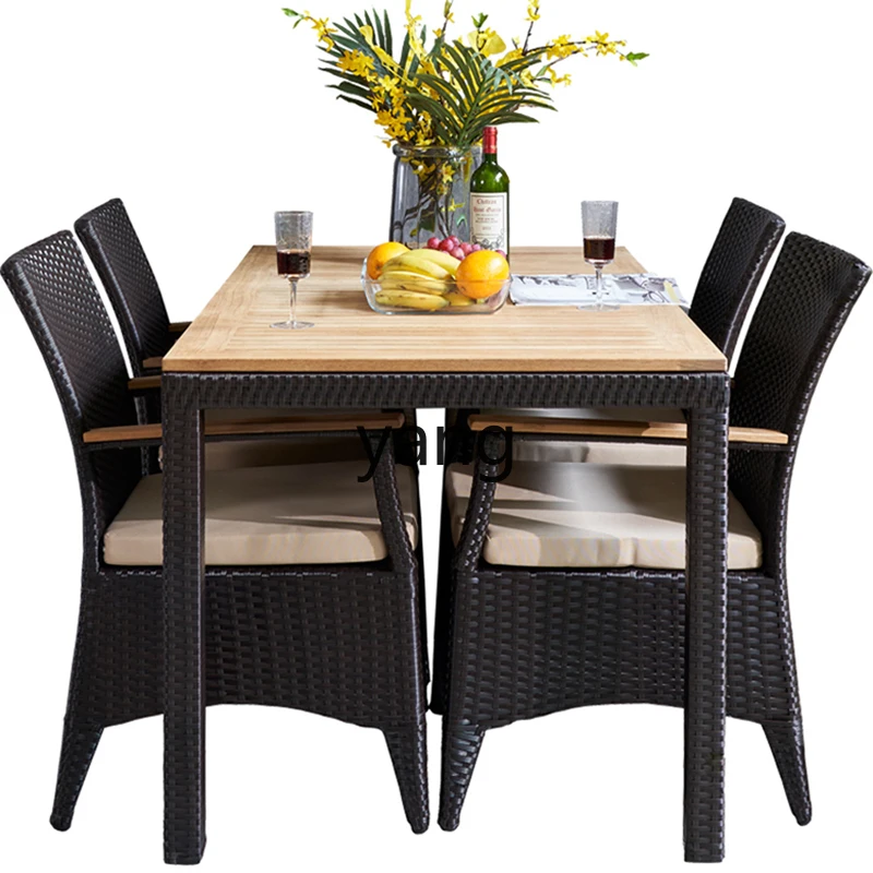 LMMoutdoor rattan table and chair set combination courtyard garden square table
LMMoutdoor rattan table and chair set combination courtyard garden square table