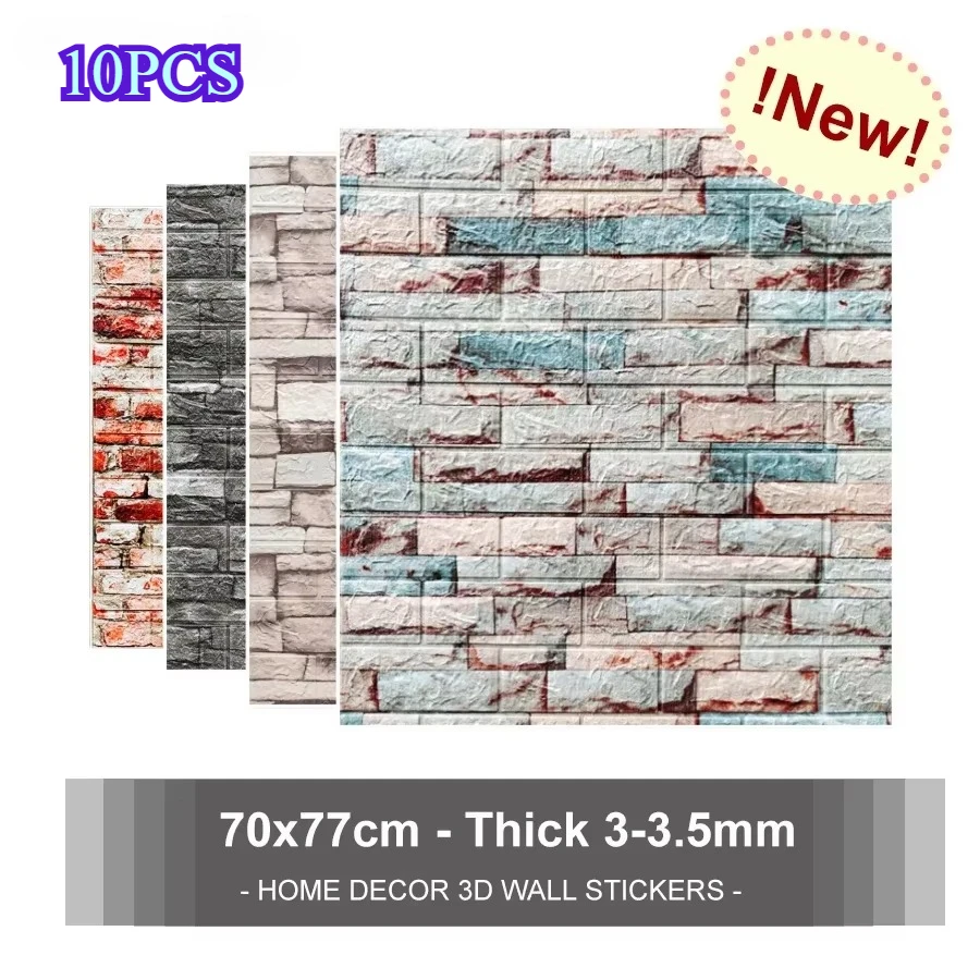 3D New Retro Wall Sticker Paper Self Adhesive Waterproof Wall Stickers Romantic Wallpaper for Living Room Home House Decoration
3D New Retro Wall Sticker Paper Self Adhesive Waterproof Wall Stickers Romantic Wallpaper for Living Room Home House Decoration