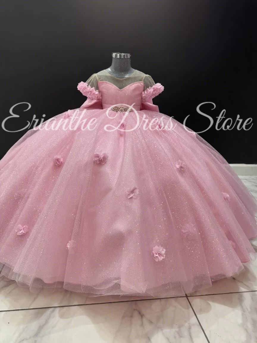 Sparkling Flower Girl Dress For Wedding Tulle Beading Puffy With Bow Kids Birthday Party First Communion Ball Gowns Customized
Sparkling Flower Girl Dress For Wedding Tulle Beading Puffy With Bow Kids Birthday Party First Communion Ball Gowns Customized