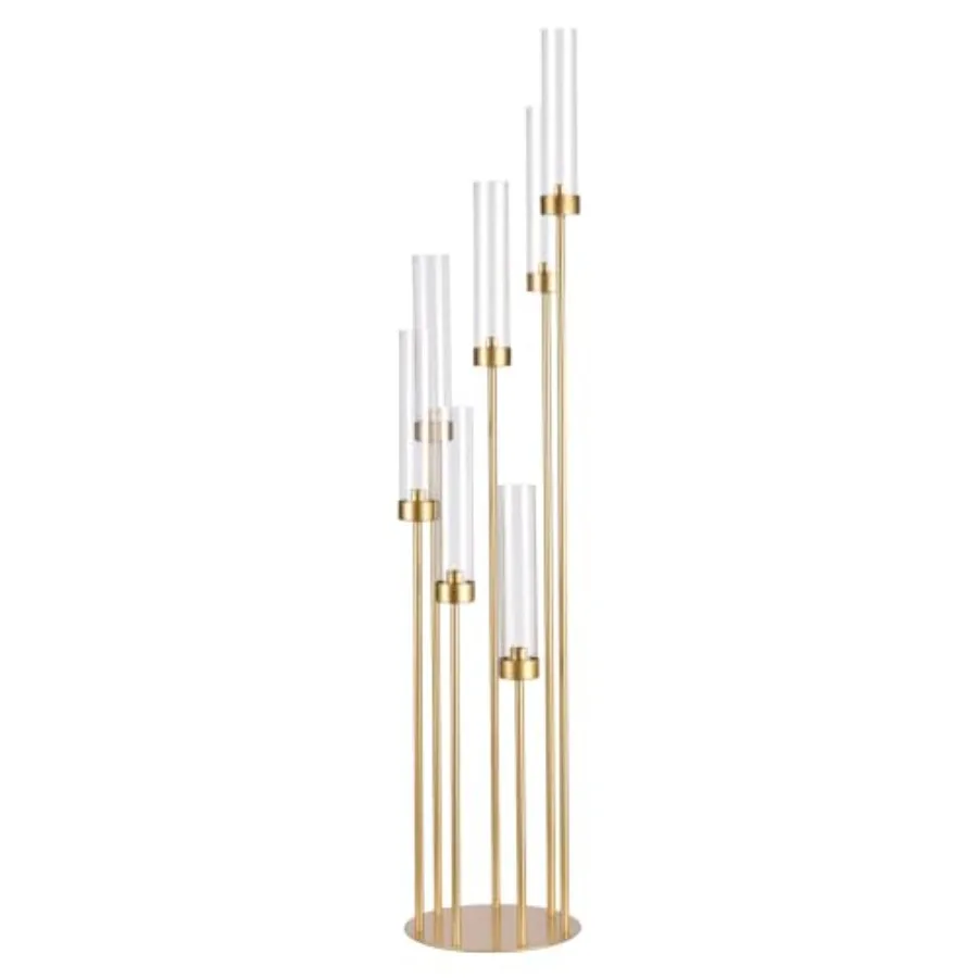Acrylic Candelabra Centerpieces for Wedding, 7 Arm Floor Candelabra with Lampshades Gold Centerpieces for Table Valentine's Day
Acrylic Candelabra Centerpieces for Wedding, 7 Arm Floor Candelabra with Lampshades Gold Centerpieces for Table Valentine's Day
