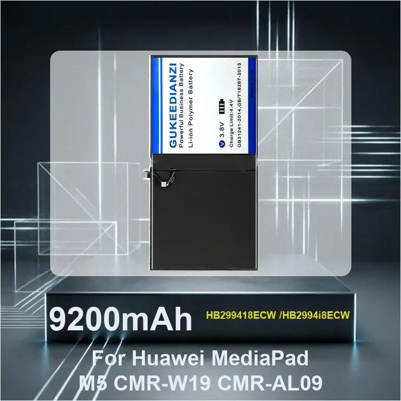 HB299418ECW /HB2994i8ECW 9200mAh High Capacity Laptop Battery For Huawei MediaPad M5 CMR-W19 CMR-AL09
HB299418ECW /HB2994i8ECW 9200mAh High Capacity Laptop Battery For Huawei MediaPad M5 CMR-W19 CMR-AL09