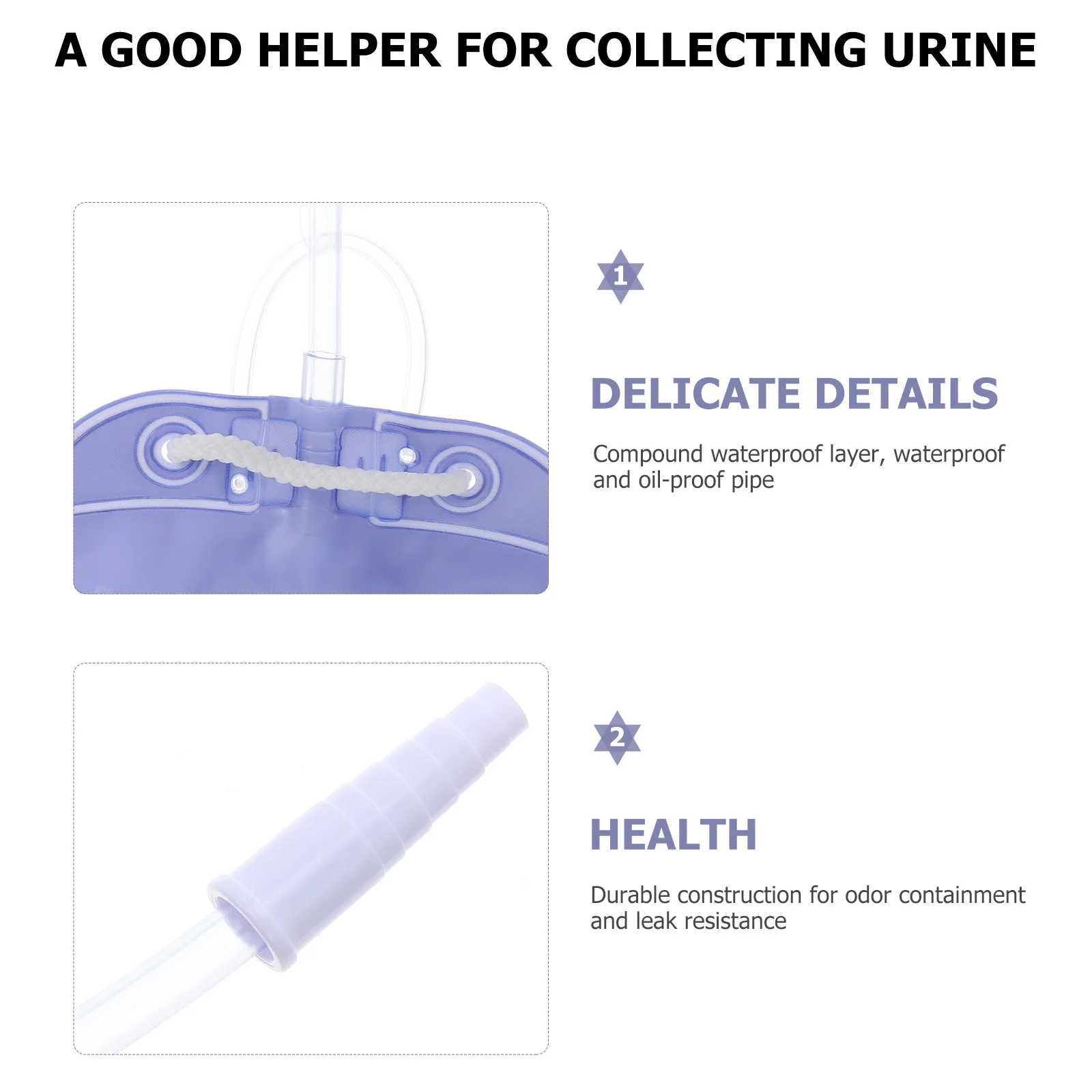 2Pcs Leak-Proof Drainage Bags Comfortable Secure Urine Holding for Bedridden Travelling Patients Disposable Urine Bags
2Pcs Leak-Proof Drainage Bags Comfortable Secure Urine Holding for Bedridden Travelling Patients Disposable Urine Bags