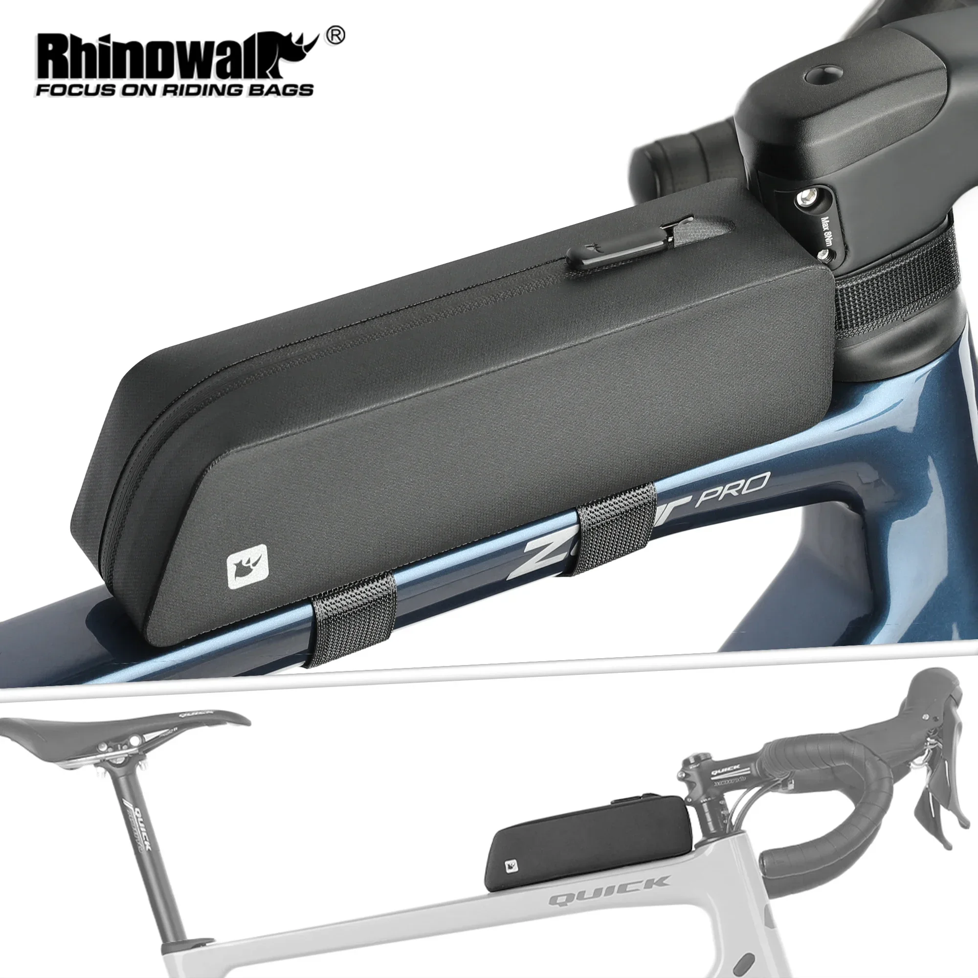 Rhinowalk Bike Top Tube Bag Waterproof With Bolt Mounted & Strap Aerodynamic Low Drag For Triathlon Gravel Mtb Road Bicycle
Rhinowalk Bike Top Tube Bag Waterproof With Bolt Mounted & Strap Aerodynamic Low Drag For Triathlon Gravel Mtb Road Bicycle