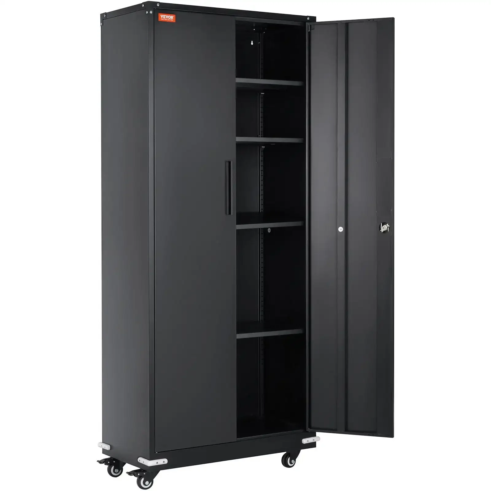 Metal Storage Cabinet with Wheels, 75 in Locking Cabinet with 4 Adjustable Shelves & 2 Magnetic Doors,200 lbs Capacity per Shelf
Metal Storage Cabinet with Wheels, 75 in Locking Cabinet with 4 Adjustable Shelves & 2 Magnetic Doors,200 lbs Capacity per Shelf