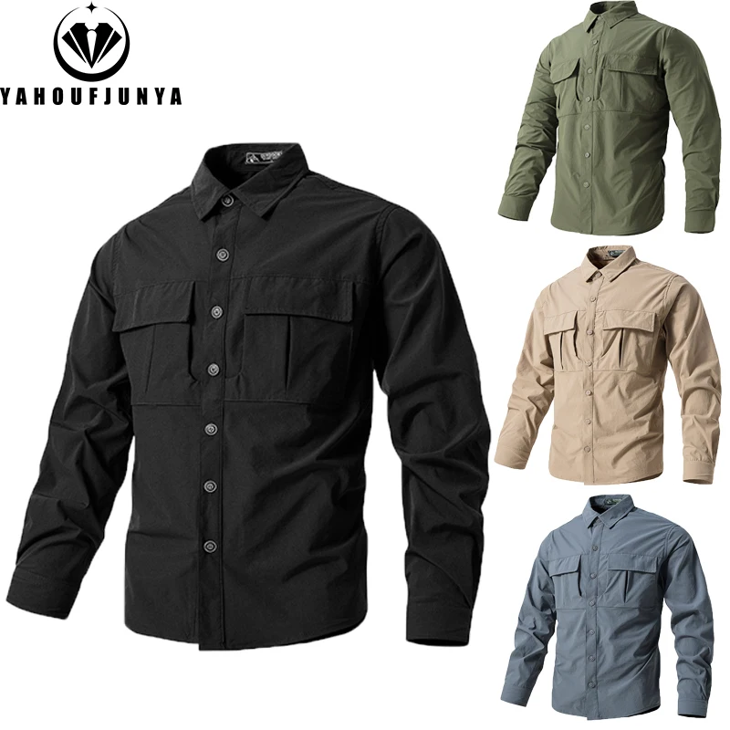 Men Spring Long Sleeve Outdoors Casual Loose Lapel Blouses Men Autumn High-Quality Design Fashion Brand Clothing Shirt Male Coat
Men Spring Long Sleeve Outdoors Casual Loose Lapel Blouses Men Autumn High-Quality Design Fashion Brand Clothing Shirt Male Coat