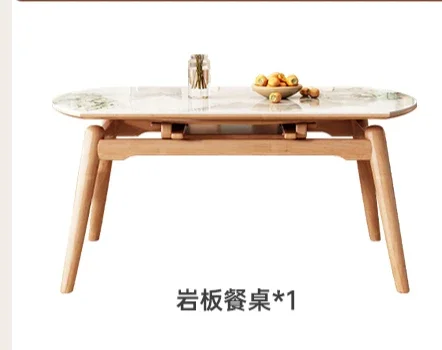 Rock slab dining table and chair combination Modern simple small apartment retractable dining table Solid wood dining table
Rock slab dining table and chair combination Modern simple small apartment retractable dining table Solid wood dining table