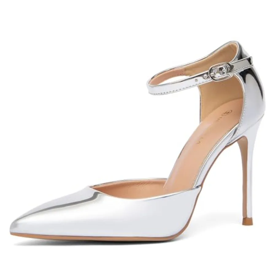 NEWBELLA Women's Pointed Toe Stiletto Pumps - Elegant Buckle Strap High Heels, Solid Color Dress Shoes for Wedding, Party and O
NEWBELLA Women's Pointed Toe Stiletto Pumps - Elegant Buckle Strap High Heels, Solid Color Dress Shoes for Wedding, Party and O