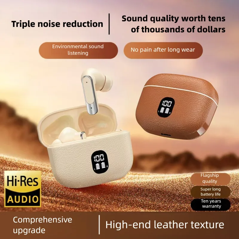 New Retro Style Leather Bluetooth Wireless In-ear Headphones HIFI Stereo Noise Conduction Digital Display Headset For Game Music
New Retro Style Leather Bluetooth Wireless In-ear Headphones HIFI Stereo Noise Conduction Digital Display Headset For Game Music