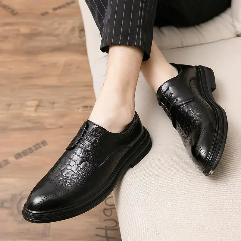 Business Business Formal Wear Leather Shoes Casual Labor Protection Work Office Social Shoes Derby Shoes British Men
Business Business Formal Wear Leather Shoes Casual Labor Protection Work Office Social Shoes Derby Shoes British Men