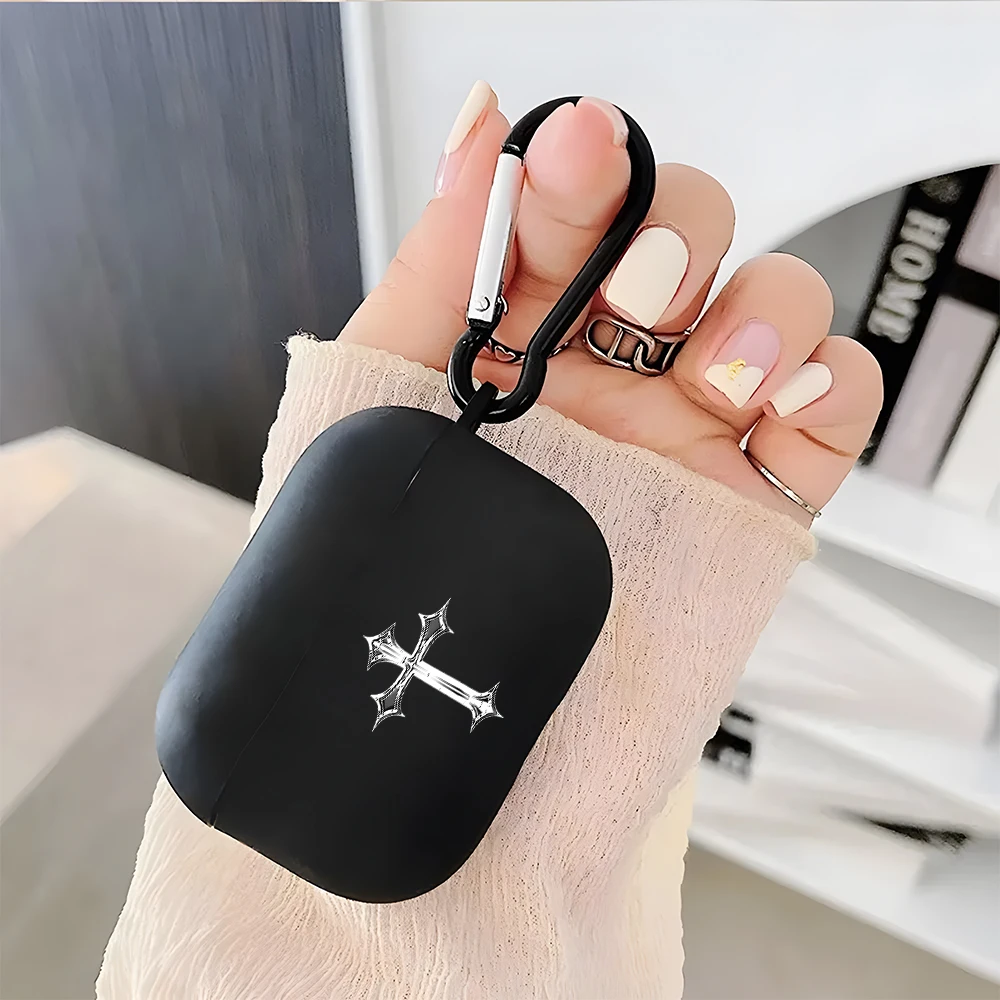Gothic Silver Cross Silicone Tpu Earphone Case For AirPods 4/3/2/1 Earbuds Case For AirPods Pro3/Pro2/Pro Shockproof Soft Cover
Gothic Silver Cross Silicone Tpu Earphone Case For AirPods 4/3/2/1 Earbuds Case For AirPods Pro3/Pro2/Pro Shockproof Soft Cover