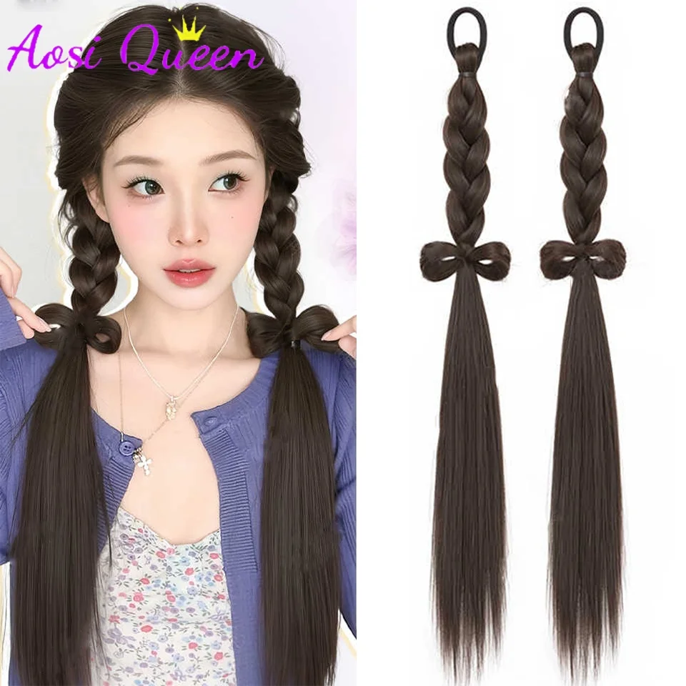 Synthetic Wig Braid Female Playful Butterfly Double Fried Dough Twists Braid Braid Hair Increase Hair Volume Horsetail Wig
Synthetic Wig Braid Female Playful Butterfly Double Fried Dough Twists Braid Braid Hair Increase Hair Volume Horsetail Wig