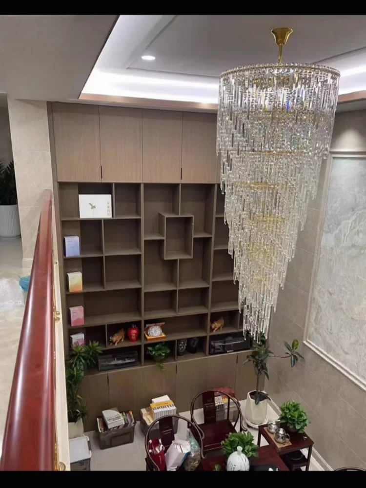 Длинная хрустальная люстра для лестницы, креативный подвесной светильник, роскошный светодиодный светильник для домашнего декора, современный золотой светильник для холла
Длинная хрустальная люстра для лестницы, креативный подвесной светильник, роскошный светодиодный светильник для домашнего декора, современный золотой светильник для холла