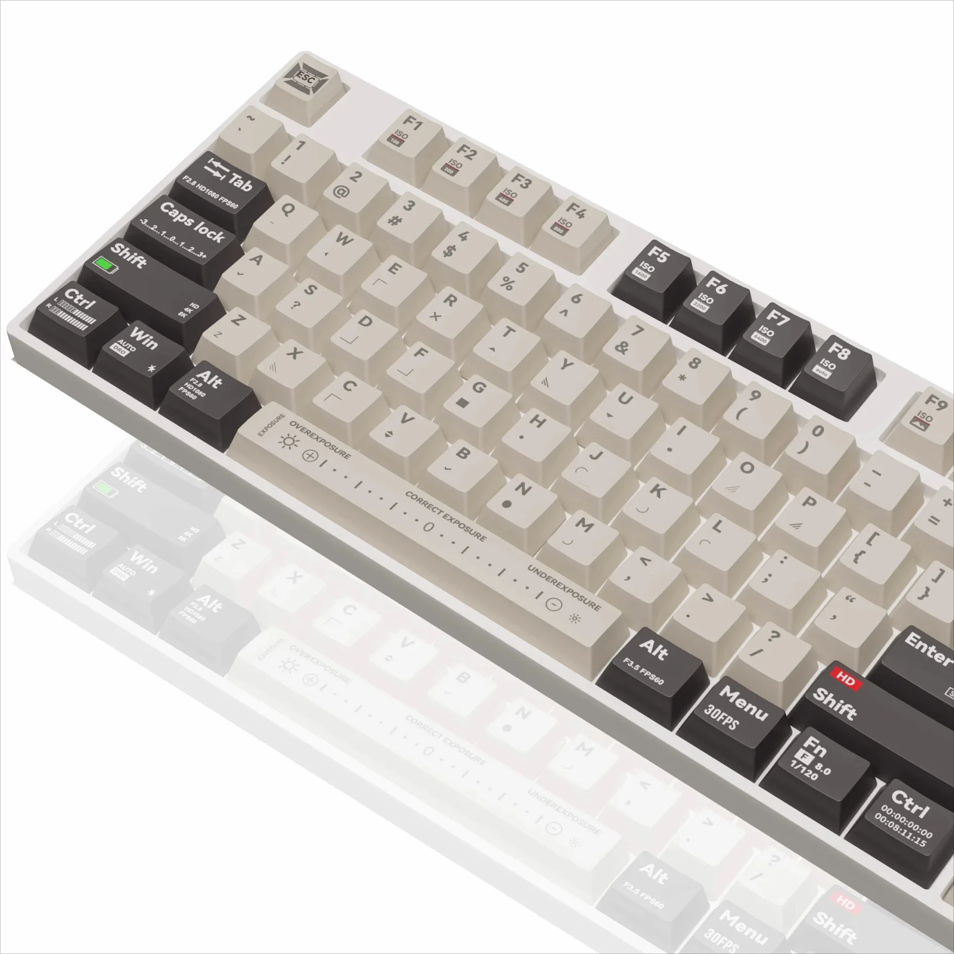 Camera theme keycaps Original PBT sublimation mechanical keyboard special cross satellite shaft men and women
Camera theme keycaps Original PBT sublimation mechanical keyboard special cross satellite shaft men and women
