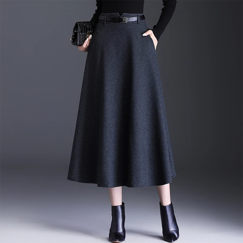 Юбка миди А-силуэта с высокой талией, женская, из шерстяной ткани, пышная, в корейском стиле, из полиэфирного волокна, с микроэластаном
Юбка миди А-силуэта с высокой талией, женская, из шерстяной ткани, пышная, в корейском стиле, из полиэфирного волокна, с микроэластаном