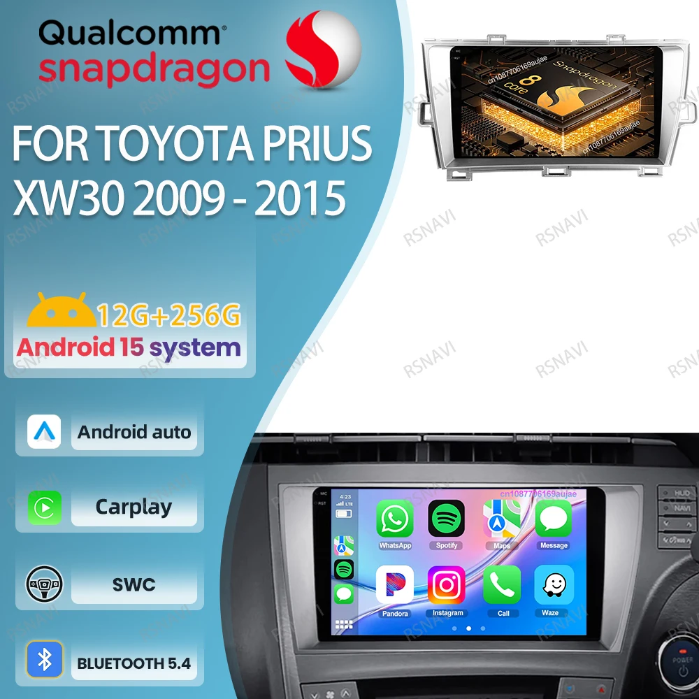 Car Radio Android 15 For Toyota Prius XW30 2009 - 2015 4G LTE BT Head Unit Wireless Carplay Auto DVD 5G WIFI DSP Viedo Player
Car Radio Android 15 For Toyota Prius XW30 2009 - 2015 4G LTE BT Head Unit Wireless Carplay Auto DVD 5G WIFI DSP Viedo Player