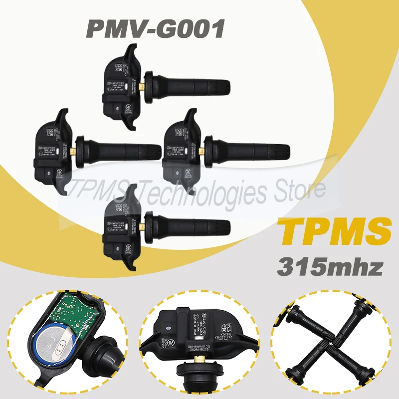 TPMS Tire Pressure Sensor For Toyota Yaris GR Century Lexus LS Series 4PCS 315MHZ PMV-G001 PMV-E005 PMV-H000
TPMS Tire Pressure Sensor For Toyota Yaris GR Century Lexus LS Series 4PCS 315MHZ PMV-G001 PMV-E005 PMV-H000