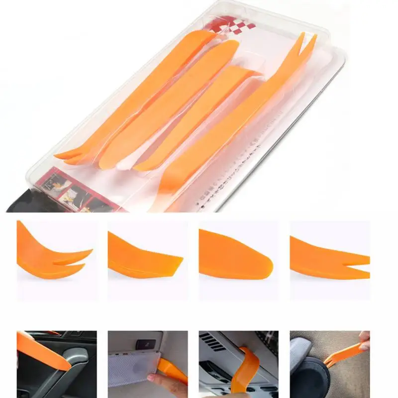 4pcs Car Door Clip Car Disassembly Tools Set DVD Stereo Refit Kits Interior Plastic Trim Panel Dashboard Removal Tool
4pcs Car Door Clip Car Disassembly Tools Set DVD Stereo Refit Kits Interior Plastic Trim Panel Dashboard Removal Tool