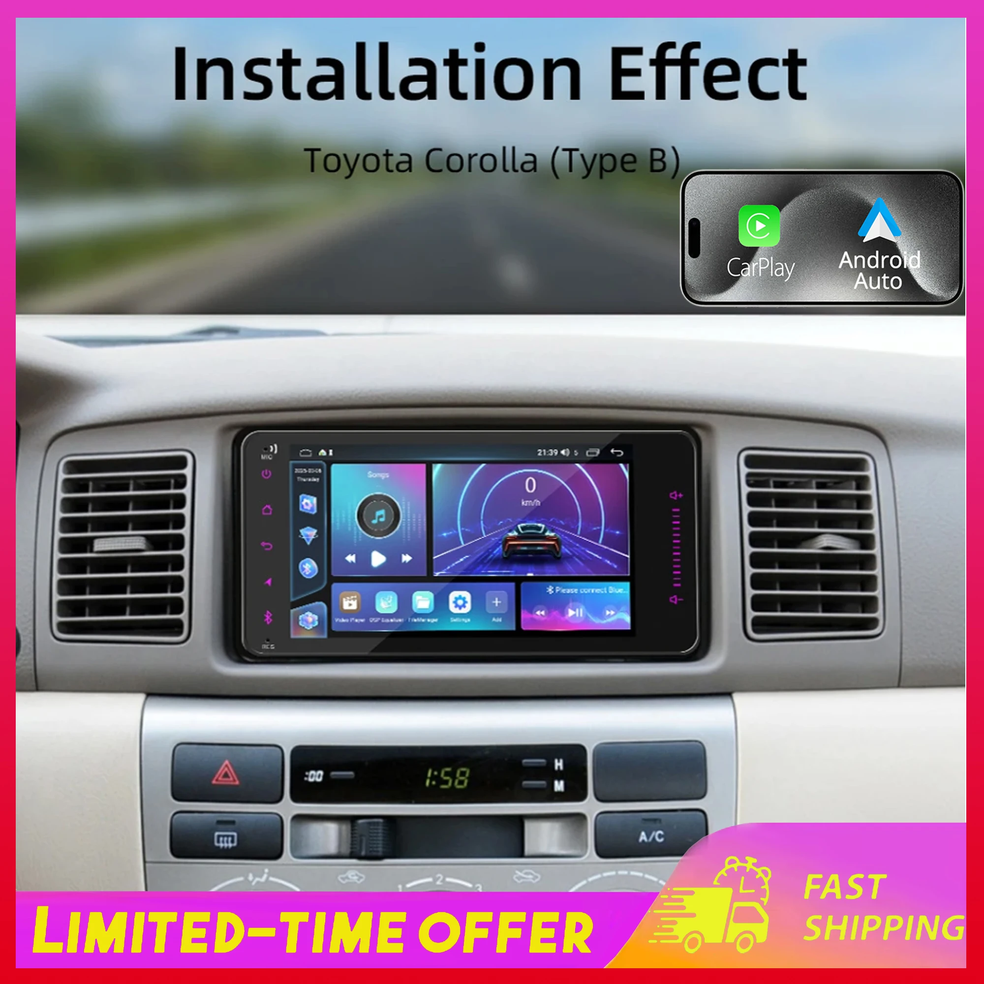 Автомагнитола 2+32 ГБ Android 14, 7 дюймов, для Toyota 4Runner 2003-2009, с CarPlay, Android Auto, Wi-Fi, GPS, Bluetooth
Автомагнитола 2+32 ГБ Android 14, 7 дюймов, для Toyota 4Runner 2003-2009, с CarPlay, Android Auto, Wi-Fi, GPS, Bluetooth