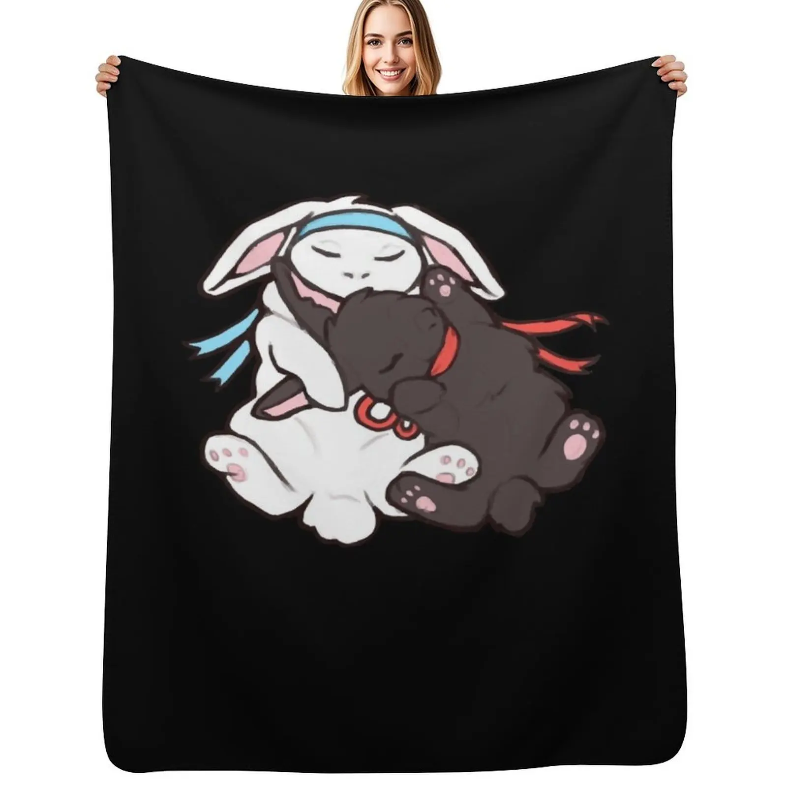 Funny Gifts Wangxian Bunnies Gift For Everyone Throw Blanket funny gift Picnic Bed Fashionable Blankets 
Funny Gifts Wangxian Bunnies Gift For Everyone Throw Blanket funny gift Picnic Bed Fashionable Blankets