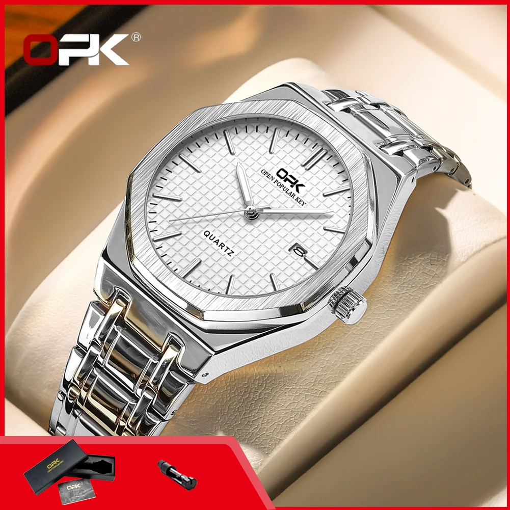 OPK 8139 Luxury Man Watch Luminous Waterproof Stainless Steel Auto Date Business Classic Quartz Men's Wristwatch
OPK 8139 Luxury Man Watch Luminous Waterproof Stainless Steel Auto Date Business Classic Quartz Men's Wristwatch