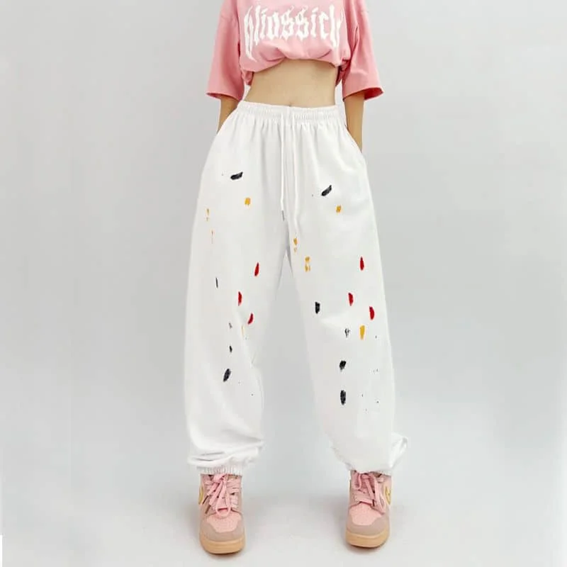 High Street Pants Hip-hop Pants Elastic Waist Pants Oversized Trousers Women Loose Korean Style Sport Sweatpants Casual Clothes
High Street Pants Hip-hop Pants Elastic Waist Pants Oversized Trousers Women Loose Korean Style Sport Sweatpants Casual Clothes