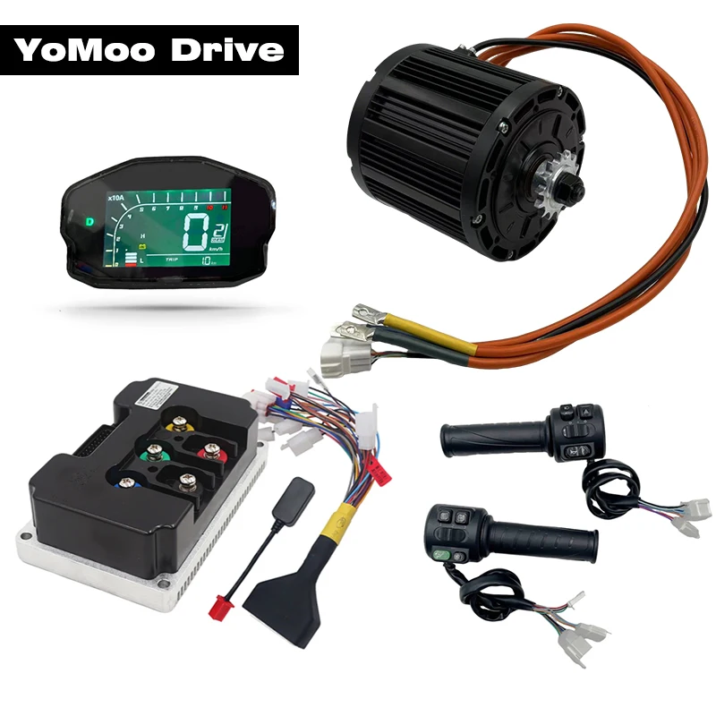 QS138 3000W Peak 8KW 72V 100KPH PMSM Mid Drive Motor Kits with Fardriver ND72450 Controller and DKD Display, T08 Throttle
QS138 3000W Peak 8KW 72V 100KPH PMSM Mid Drive Motor Kits with Fardriver ND72450 Controller and DKD Display, T08 Throttle
