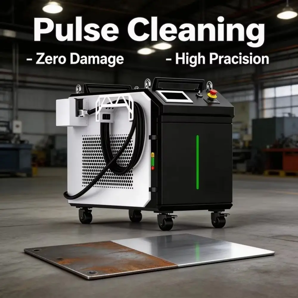 1000W Mobile System Water Cooled Pulse Fiber Laser Cleaning Machine Wide Wheel Rust Removing HF LASER
1000W Mobile System Water Cooled Pulse Fiber Laser Cleaning Machine Wide Wheel Rust Removing HF LASER
