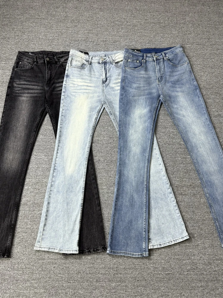 Cleanfit American Style Slim Fit Jeans Vintage Washed Black Bell Bottom Elastic Waist Denim Pants for Men Youth Casual Wear
Cleanfit American Style Slim Fit Jeans Vintage Washed Black Bell Bottom Elastic Waist Denim Pants for Men Youth Casual Wear