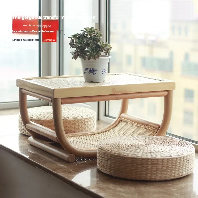 Zen Rattan Tatami Tea Chinese Balcony Floor Table Minimalist Bay Window Side Table Small Meditation Coffee
Zen Rattan Tatami Tea Chinese Balcony Floor Table Minimalist Bay Window Side Table Small Meditation Coffee