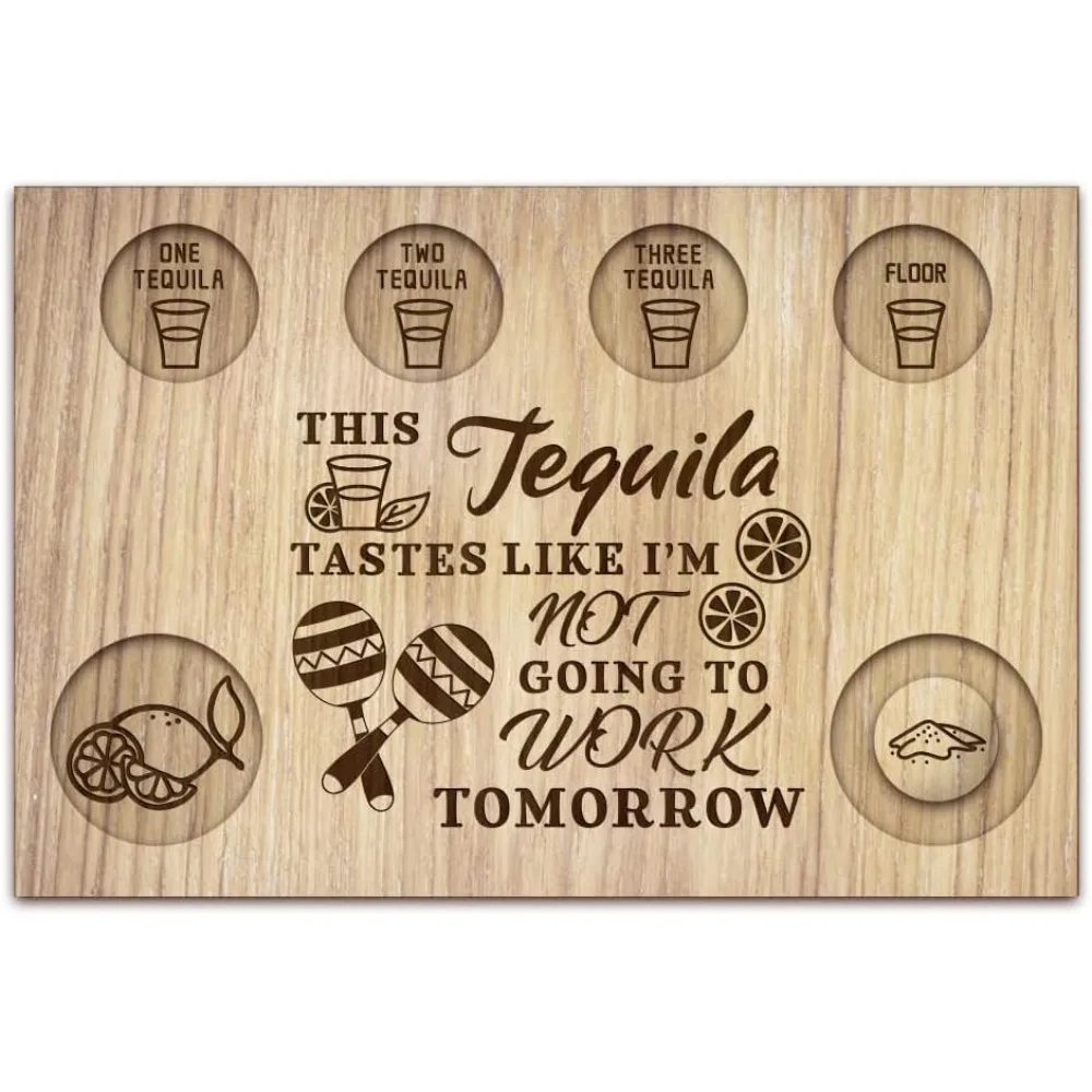 Mexican Sand Hammer Tequila Shot Glasses Serving Tray Wooden Glass Holder with Salt Rim Shot Glasses Board for Bar Restaurant
Mexican Sand Hammer Tequila Shot Glasses Serving Tray Wooden Glass Holder with Salt Rim Shot Glasses Board for Bar Restaurant