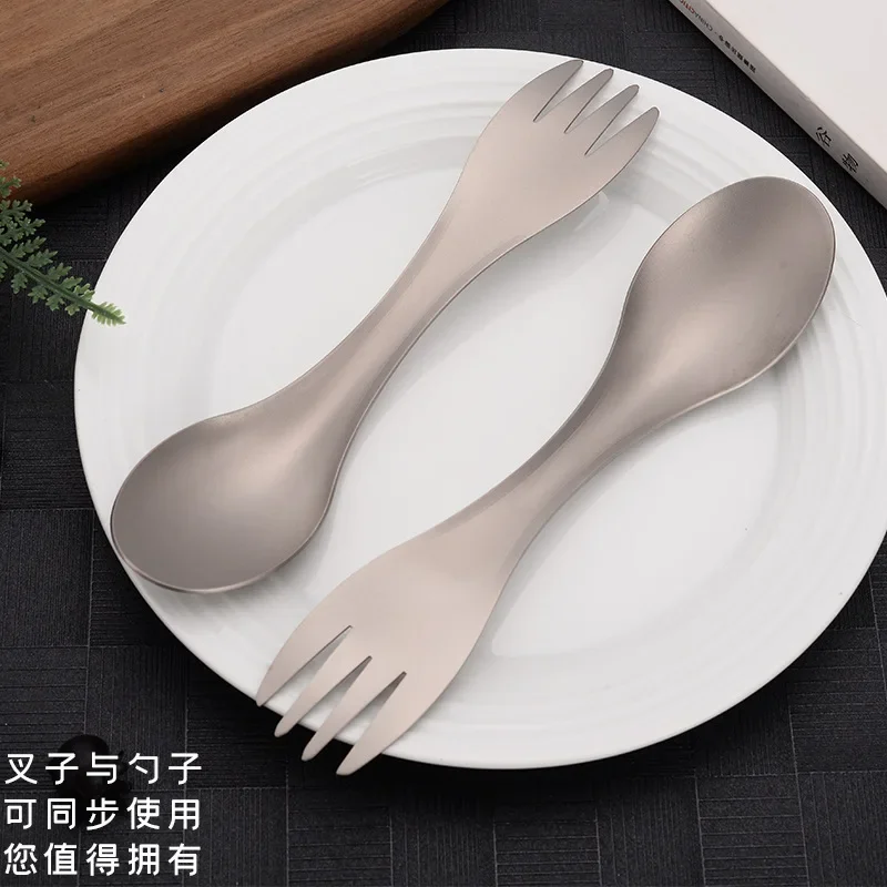 Pure Titanium Spoon Outdoor Camping Picnic Tableware Portable Set Pure Titanium Fork and Spoon Integrated Multifunctional Titani
Pure Titanium Spoon Outdoor Camping Picnic Tableware Portable Set Pure Titanium Fork and Spoon Integrated Multifunctional Titani