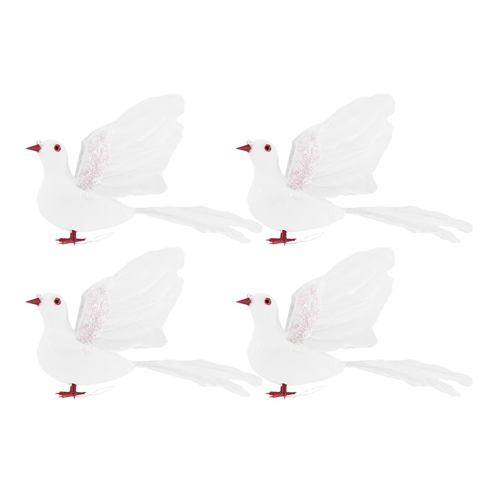 4pcs Simulated Pigeon Wedding Decoration Artificial Feathered Dove Bird Ornaments for Christmas Tree Party Home Garden Decor
4pcs Simulated Pigeon Wedding Decoration Artificial Feathered Dove Bird Ornaments for Christmas Tree Party Home Garden Decor