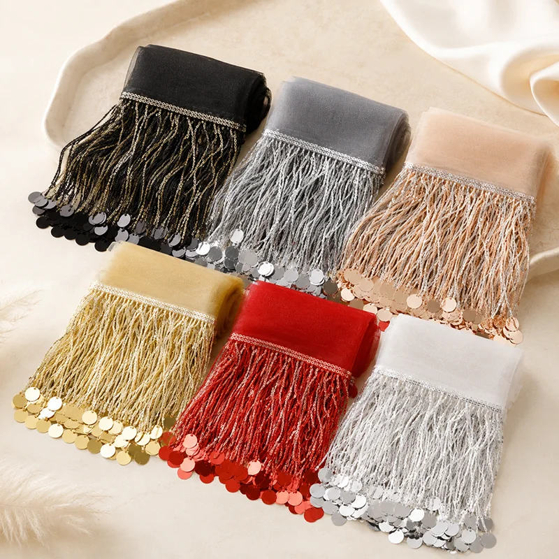 1/2/5Yards 16cm Sequin Tassel Bead Fringe Trim Lace for Curtains Dress Bag Decorative Stitching DIY Sewing Craft Accessory Roll
1/2/5Yards 16cm Sequin Tassel Bead Fringe Trim Lace for Curtains Dress Bag Decorative Stitching DIY Sewing Craft Accessory Roll