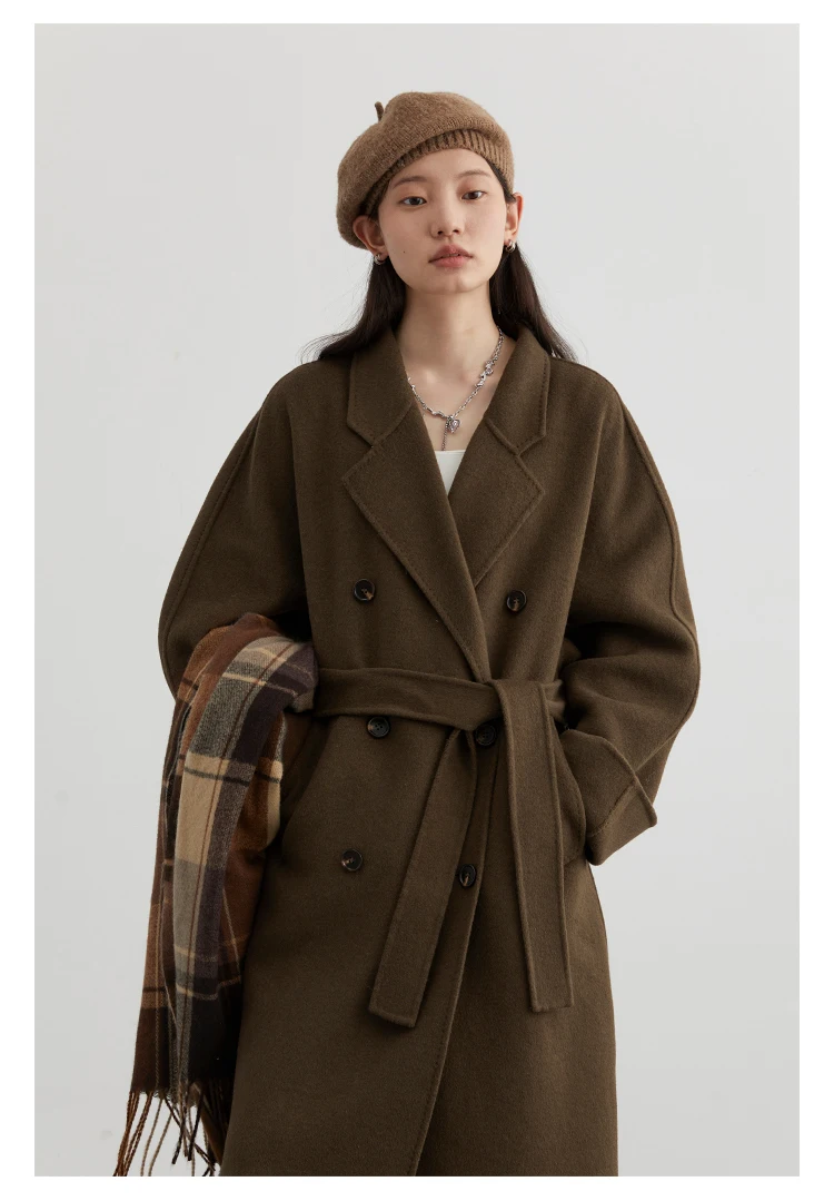 CHIC VEN Women Long Double-sided Woolen Coats Retro Loose Female Overcoat Double Breasted Ladies Windbreak Autumn Winter 2026 58 S70bca62622bd48a99e46b97ca39dafd9E