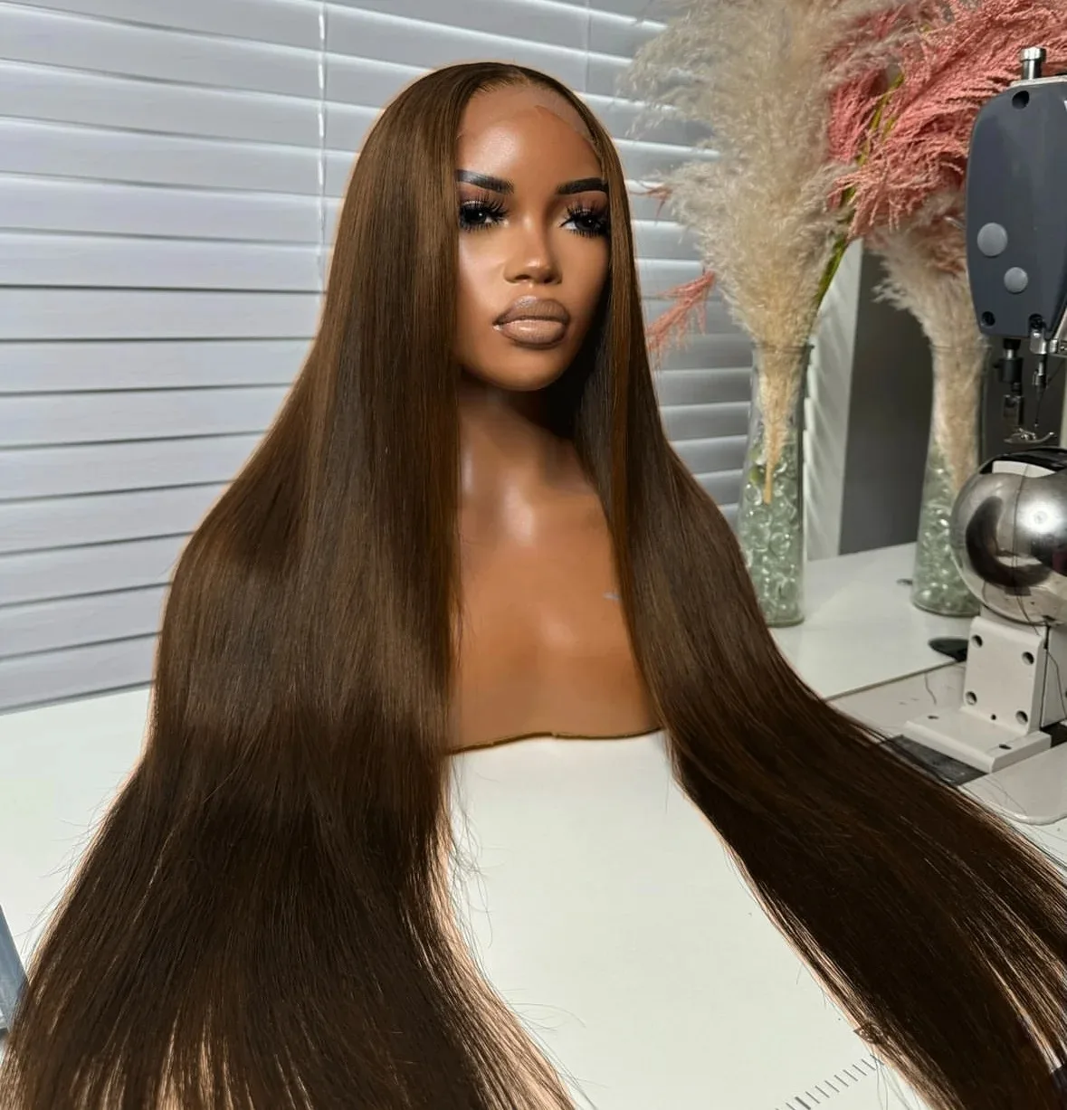Brown Wig Bone Straight Lace Frontal Wigs Synthetic Lace Front Wigs For Women Clearance Party Cosplay Wear 613/Black/Blue Color
Brown Wig Bone Straight Lace Frontal Wigs Synthetic Lace Front Wigs For Women Clearance Party Cosplay Wear 613/Black/Blue Color