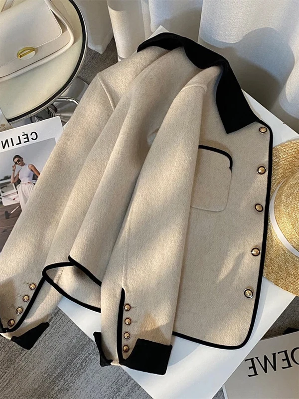 Spring 2026 New Style Short Brownish Yellow Outerwear Women's Fashion Luxury Trendy Coat Button Closure Long Sleeve Daily Wear
Spring 2026 New Style Short Brownish Yellow Outerwear Women's Fashion Luxury Trendy Coat Button Closure Long Sleeve Daily Wear
