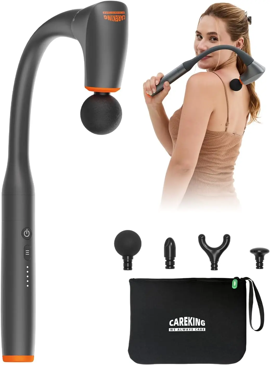 Convertible Massage Gun for Back & Neck - Electric Percussion Massager with Detachable Handle & Portable Case
Convertible Massage Gun for Back & Neck - Electric Percussion Massager with Detachable Handle & Portable Case