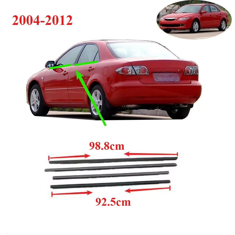 4 шт., стеклянная резина для наружных окон для Mazda 6 2004-2012, седан, защитное уплотнение для Mazda6, уплотнение, молдинг, дверной ремень
4 шт., стеклянная резина для наружных окон для Mazda 6 2004-2012, седан, защитное уплотнение для Mazda6, уплотнение, молдинг, дверной ремень
