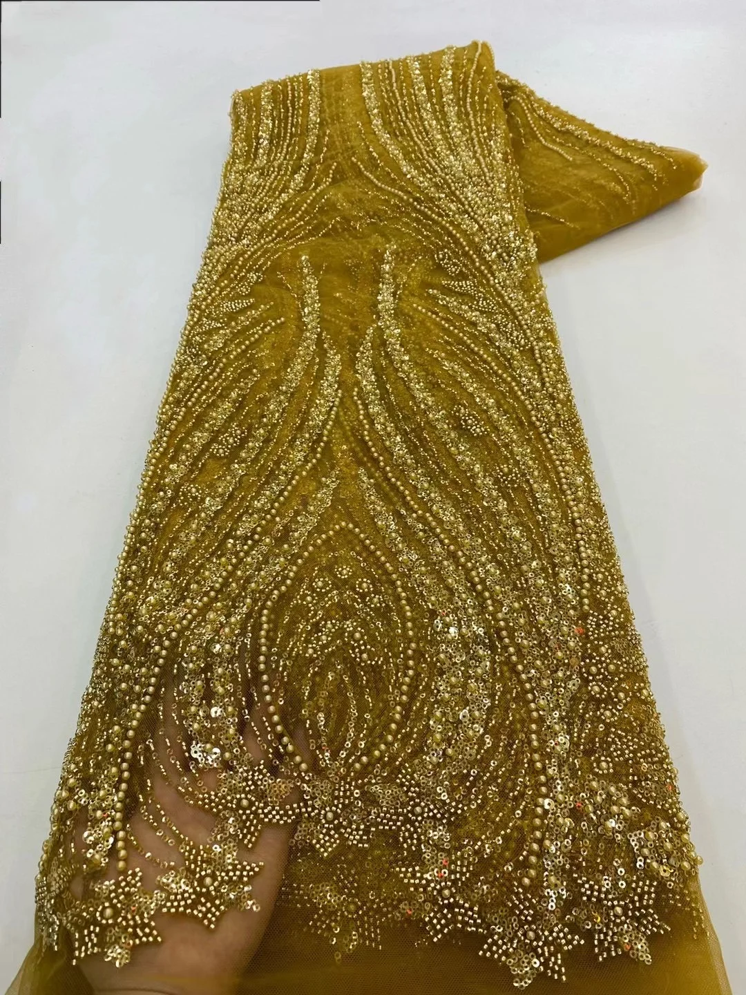 New Listing African Lace Fabric New High Quality Sequins French Beaded Tulle Laces For Nigerian Wedding Dresses Sewing
New Listing African Lace Fabric New High Quality Sequins French Beaded Tulle Laces For Nigerian Wedding Dresses Sewing