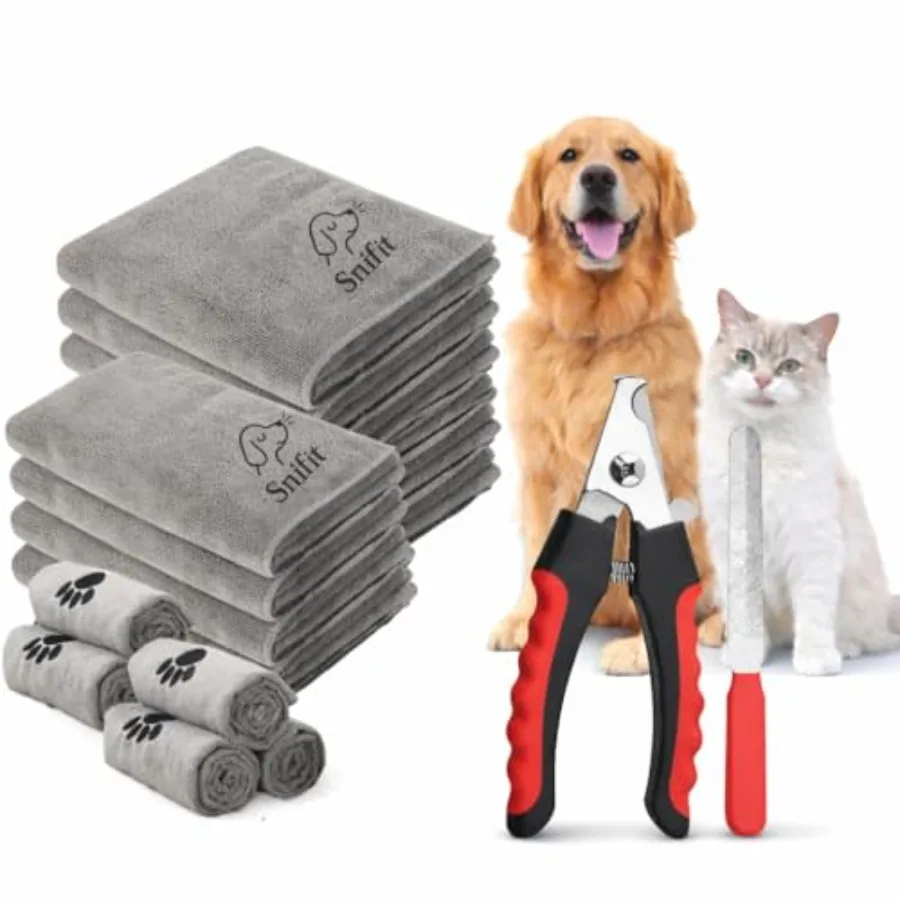 Dog Grooming Kit Bundle Microfiber Dog Towel 23.6x39.4in 5-Pack and Dog and Cat Nail Clippers with Safety Guard Quick-Dry Pet T
Dog Grooming Kit Bundle Microfiber Dog Towel 23.6x39.4in 5-Pack and Dog and Cat Nail Clippers with Safety Guard Quick-Dry Pet T