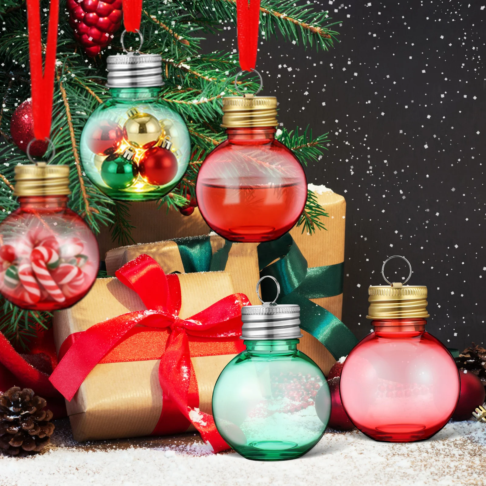 24Pcs Hanging Loop Clear Plastic Ornament Balls Fillable Christmas Baubles for Drinks Candy Crafts DIY Decorations 50Ml
24Pcs Hanging Loop Clear Plastic Ornament Balls Fillable Christmas Baubles for Drinks Candy Crafts DIY Decorations 50Ml