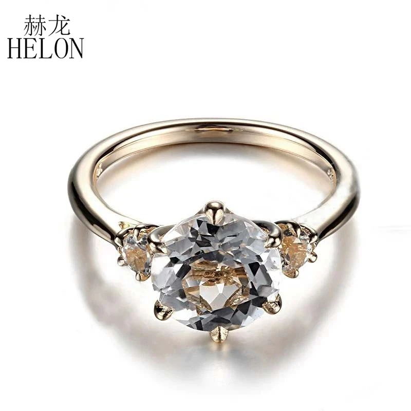 HELON 8mm Round Flawless Genuine Natural White Topaz Solid 18k 14k 10K Yellow Gold Ring For Women Engagement Trendy Jewelry Gift
HELON 8mm Round Flawless Genuine Natural White Topaz Solid 18k 14k 10K Yellow Gold Ring For Women Engagement Trendy Jewelry Gift