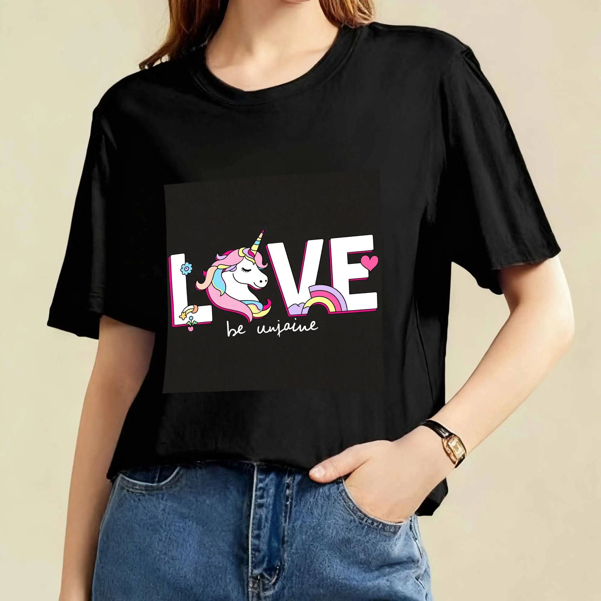 Unicorn Graphic Tee Women's Short Sleeve T-Shirt
Unicorn Graphic Tee Women's Short Sleeve T-Shirt