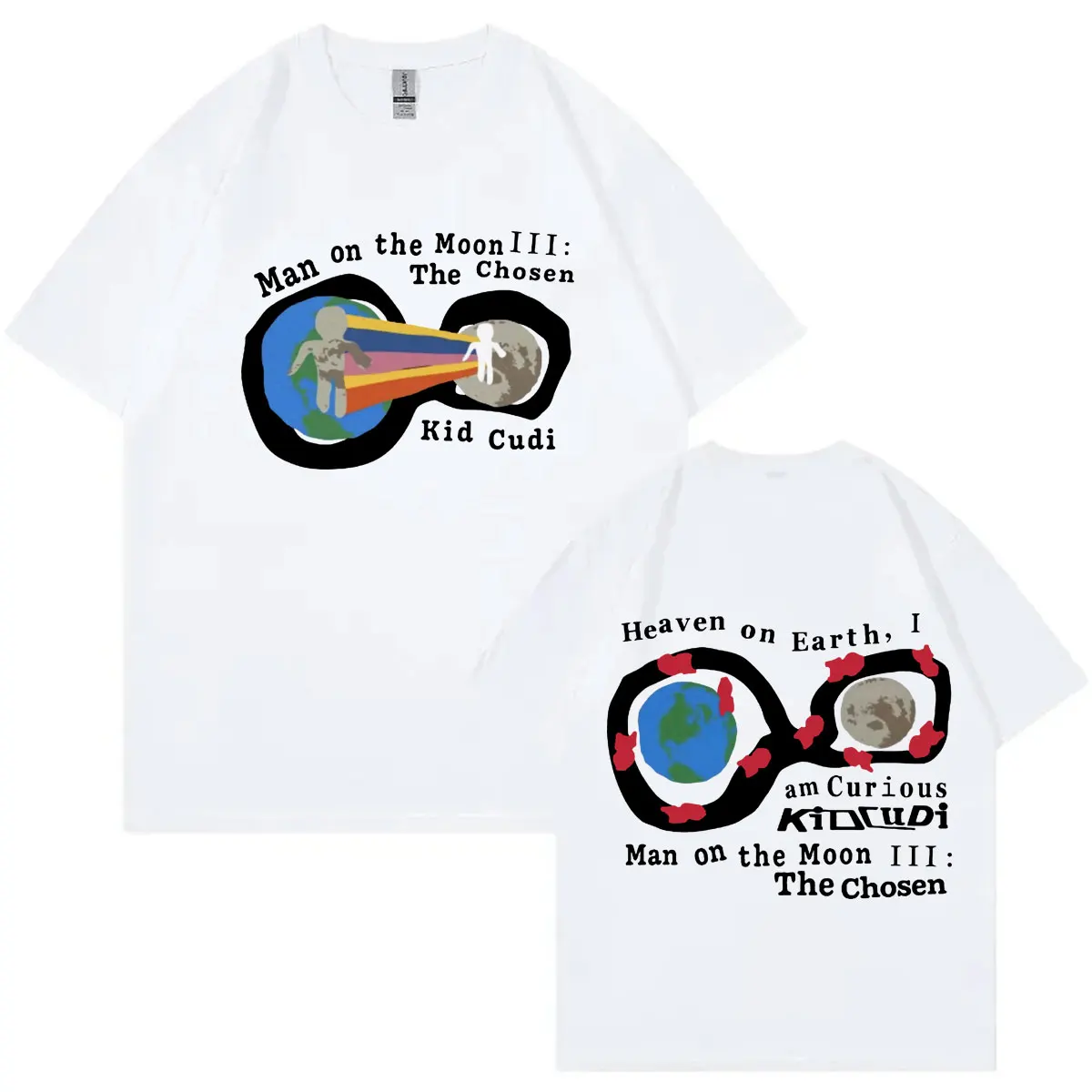 Rapper Kid Cudi Album Man on The Moon III : The Chosen Graphic T Shirts Unisex Fashion Hip Hop T-shirt Casual Comfort Loose Tees
Rapper Kid Cudi Album Man on The Moon III : The Chosen Graphic T Shirts Unisex Fashion Hip Hop T-shirt Casual Comfort Loose Tees