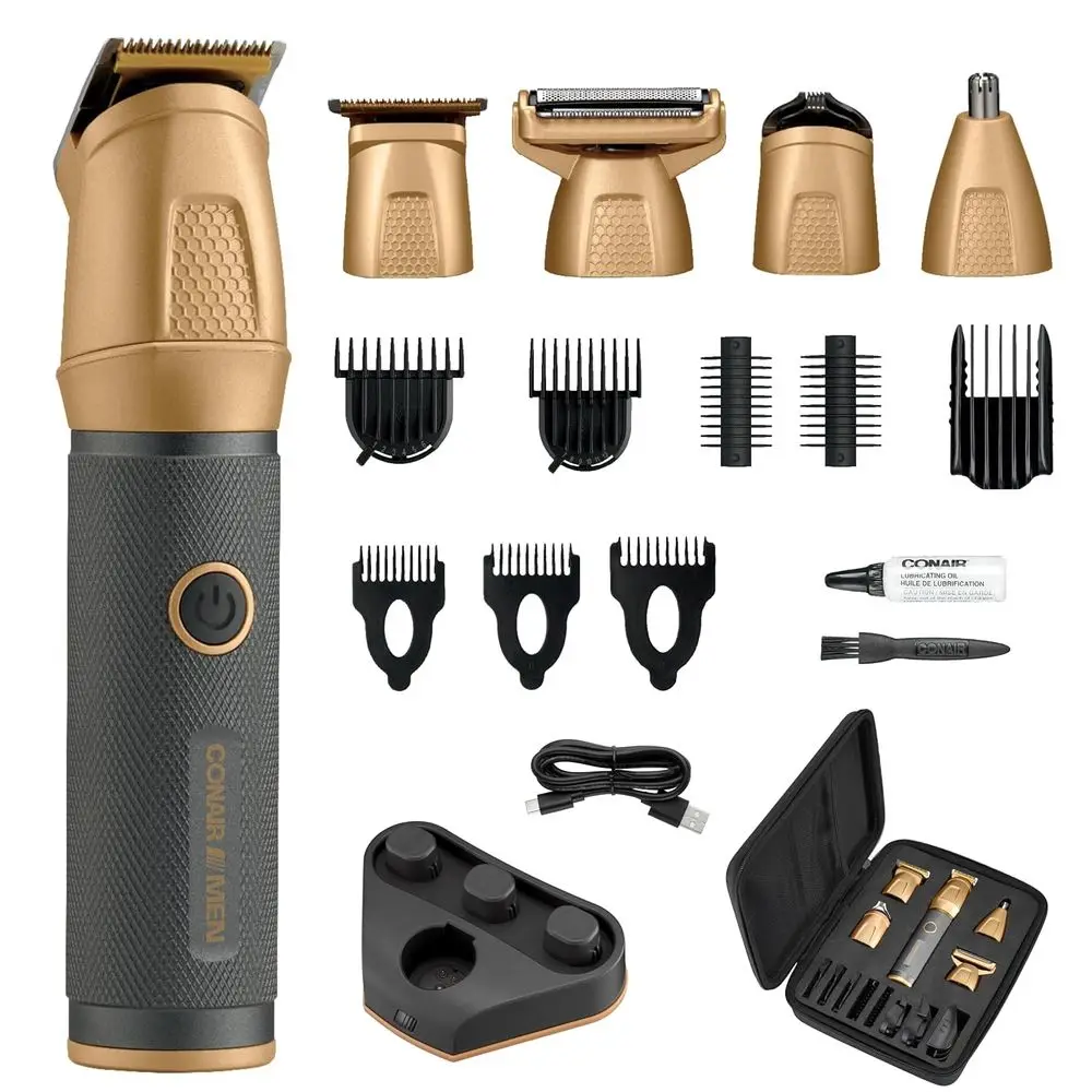 19-Piece Rechargeable Men's Grooming Kit: Nose Hair, Beard, Mustache, Body Trimmer
19-Piece Rechargeable Men's Grooming Kit: Nose Hair, Beard, Mustache, Body Trimmer